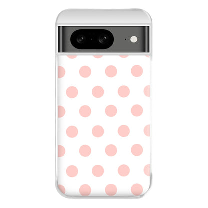 Pink Polka Dot Personalised Phone Case for Google Pixel 8