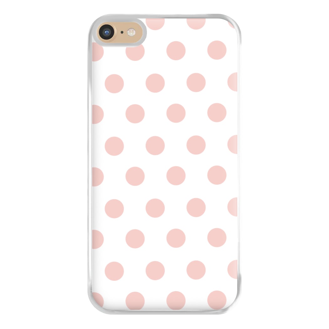 Pink Polka Dot Personalised Phone Case for iPhone 6 Plus / 7 Plus / 8 Plus