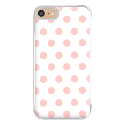 Pink Polka Dot Personalised Phone Case for iPhone 6 / 7 / 8 / SE