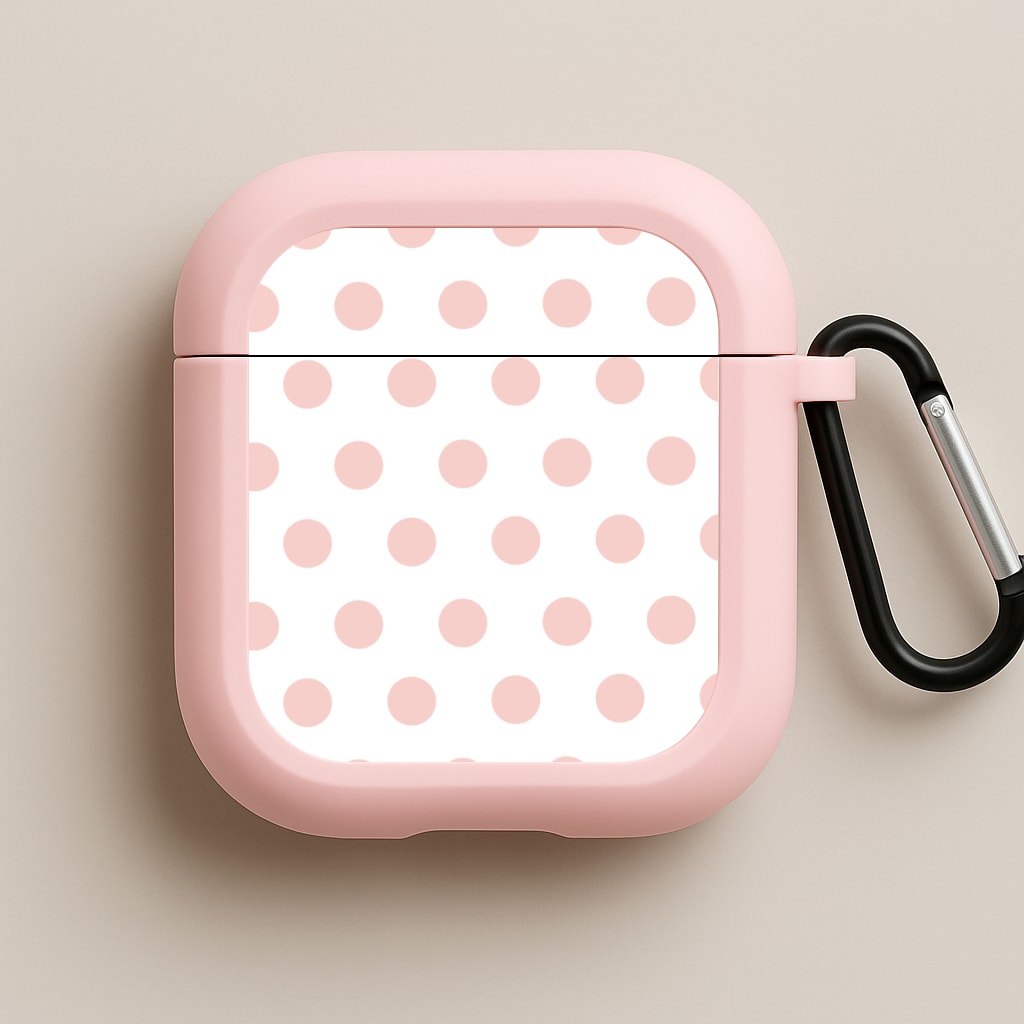 Pink Polka Personalised Pink AirPods Case