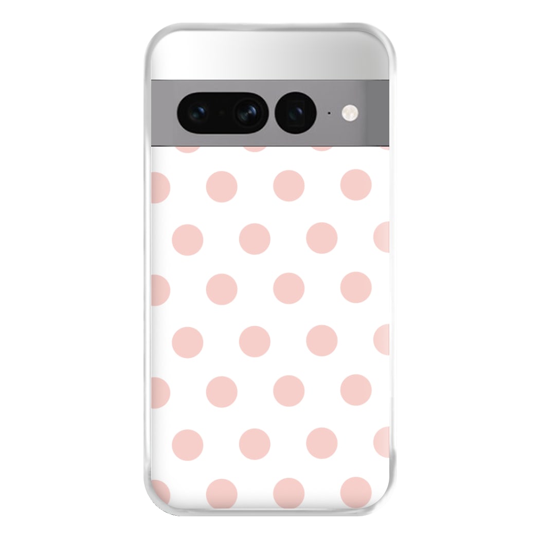 Pink Polka Dot Personalised Phone Case for Google Pixel 7 Pro