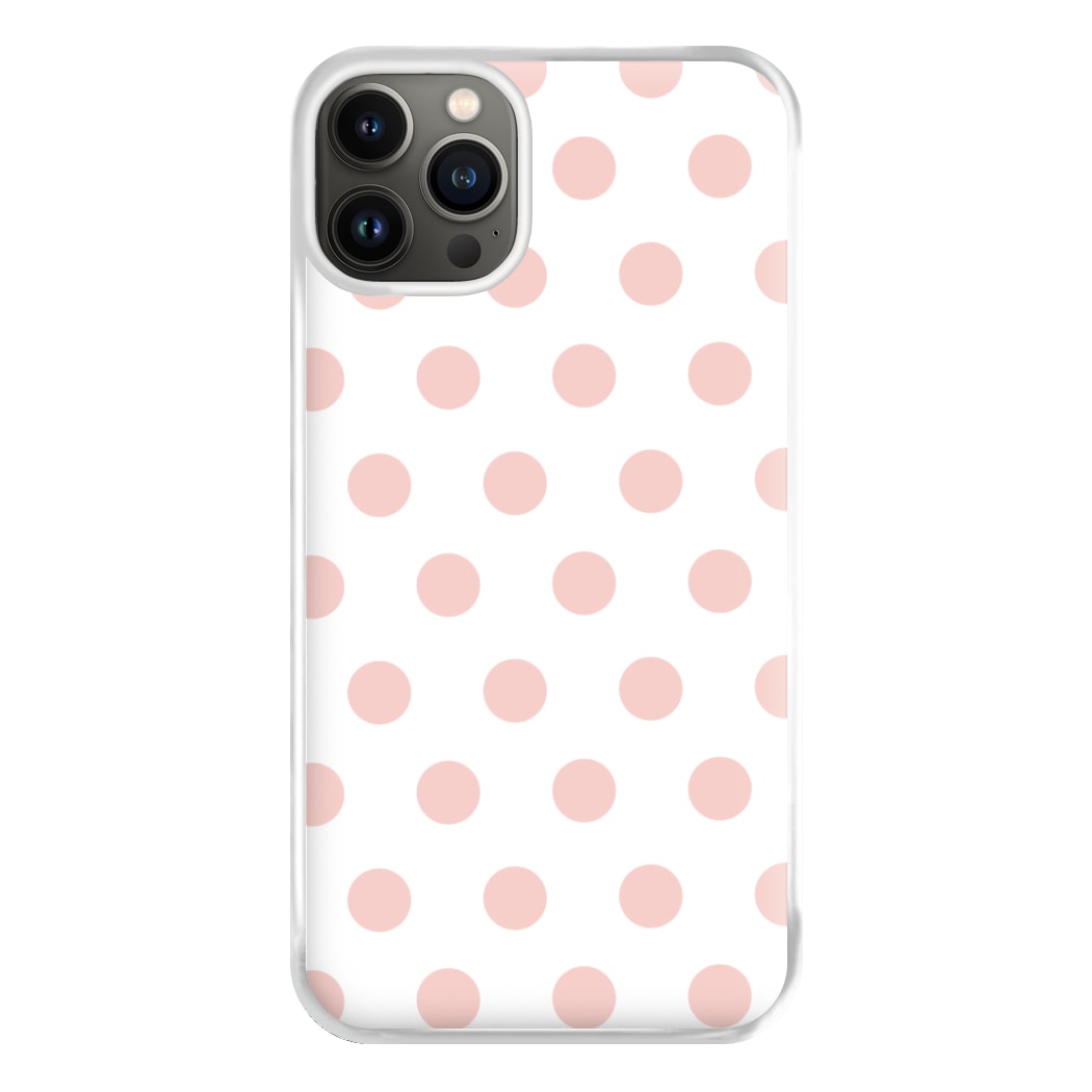 Pink Polka Dot Personalised Phone Case for iPhone 13