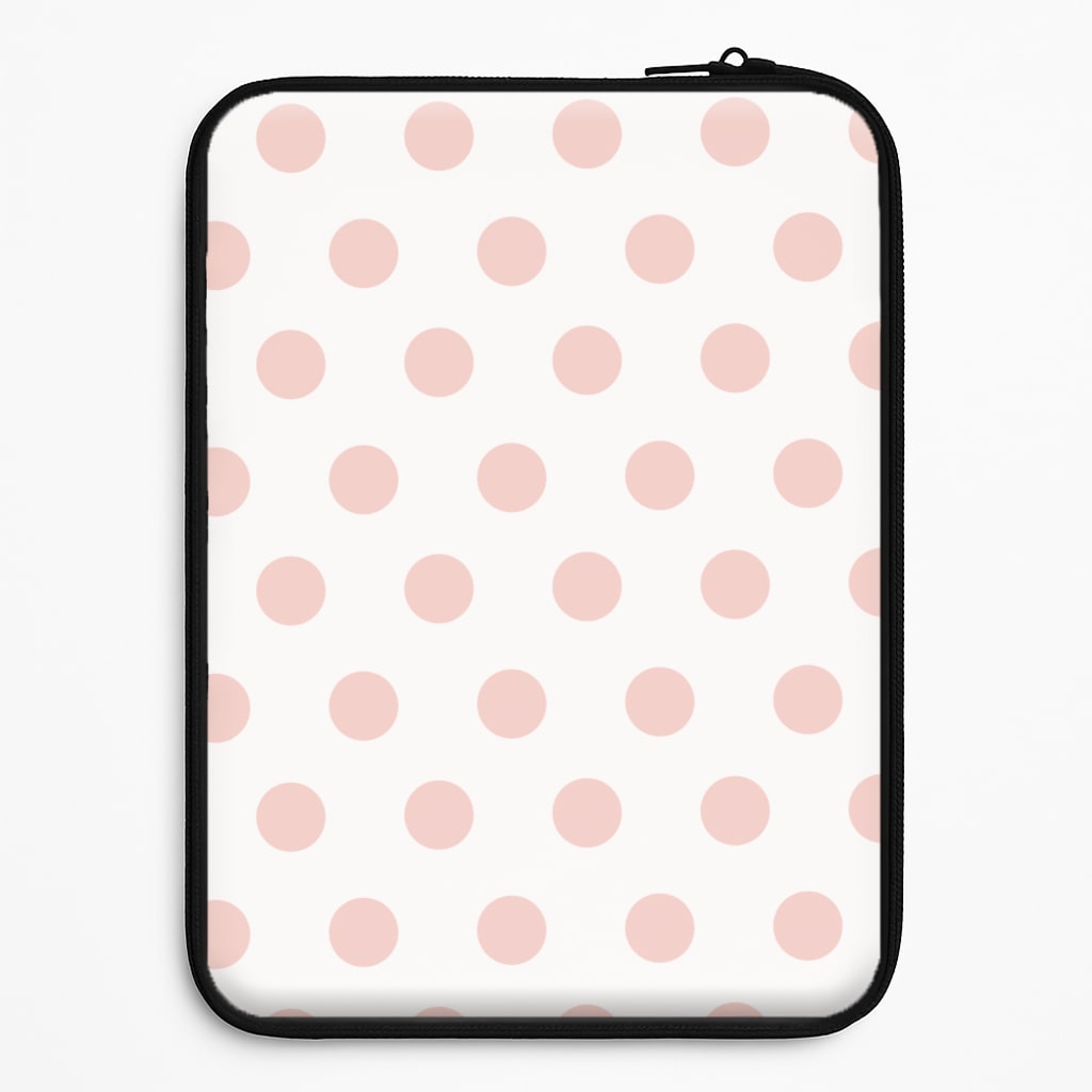 Pink Polka Dot Personalised Universal Laptop Sleeve