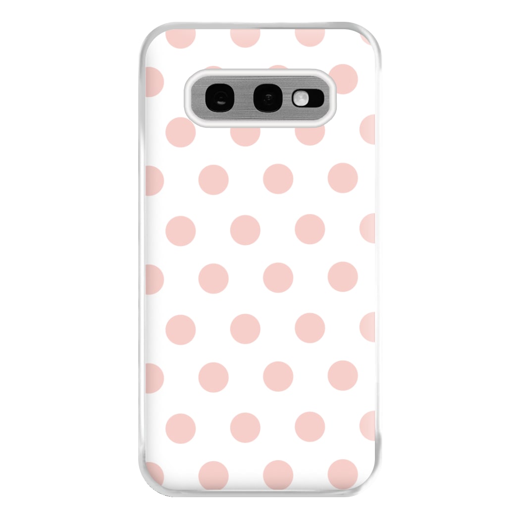 Pink Polka Dot Personalised Phone Case for Galaxy S10e