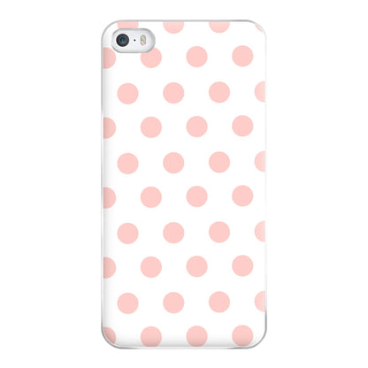 Pink Polka Dot Personalised Phone Case for iPhone 5 / 5s / SE 2016