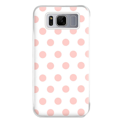 Pink Polka Dot Personalised Phone Case for Galaxy S8 Plus