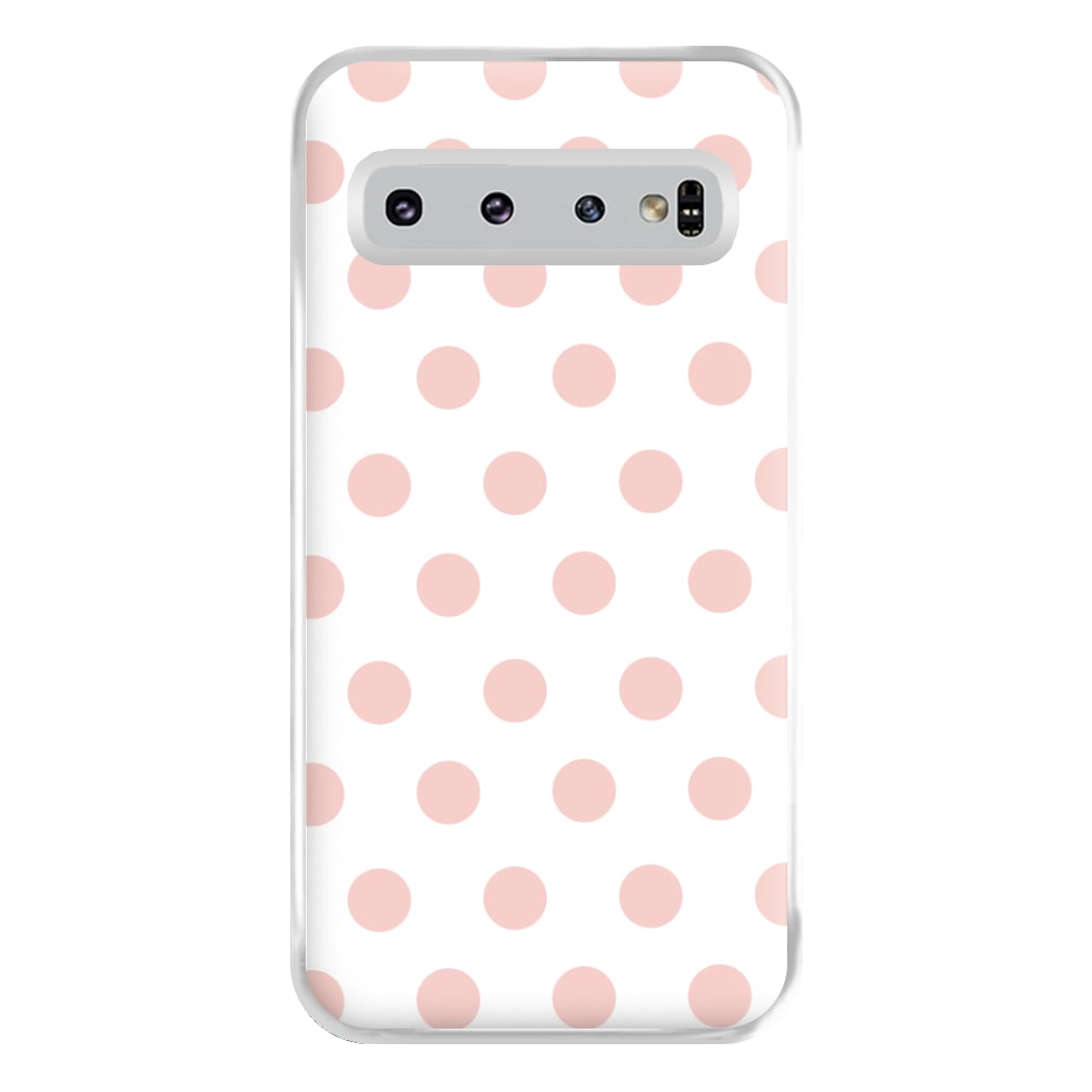 Pink Polka Dot Personalised Phone Case for Galaxy S10 Plus