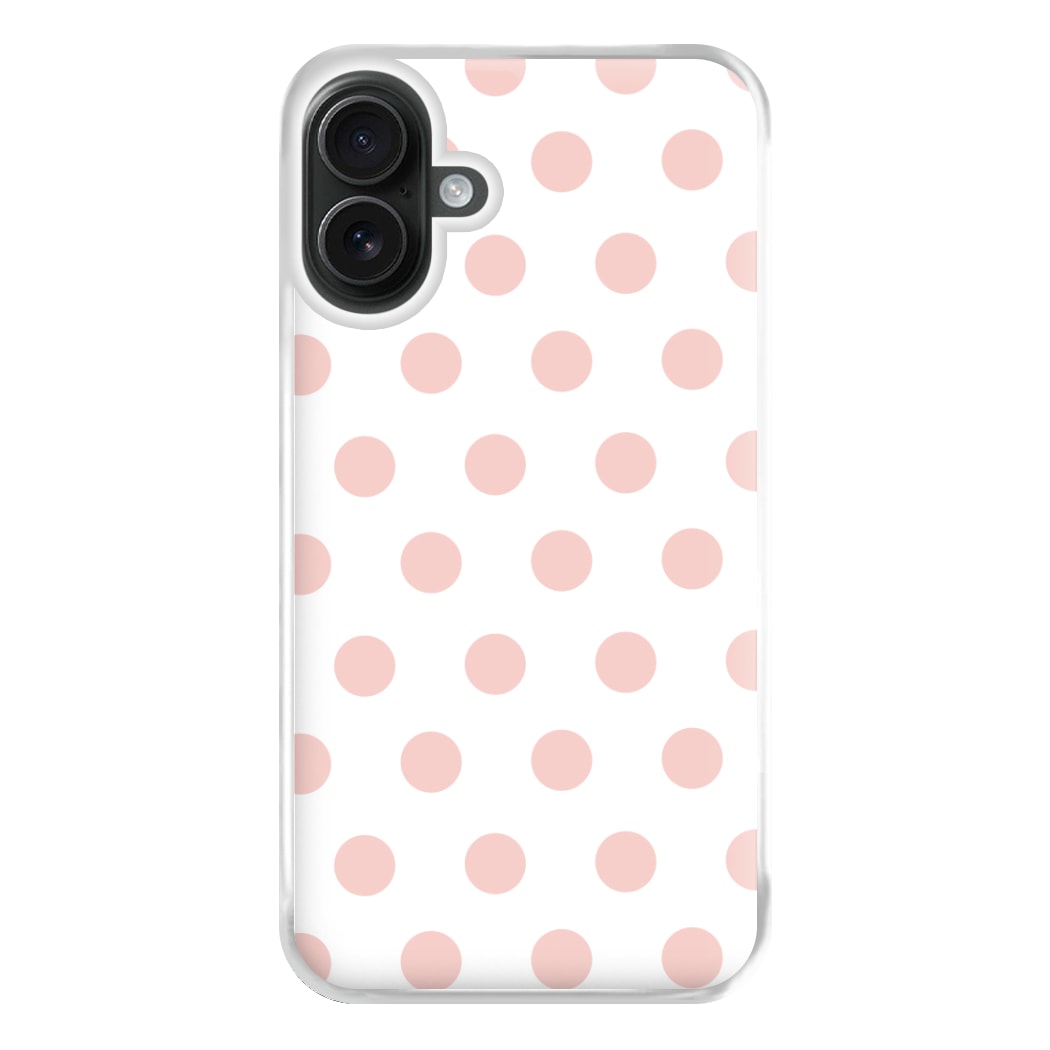 Pink Polka Dot Personalised Phone Case for iPhone 16 Plus