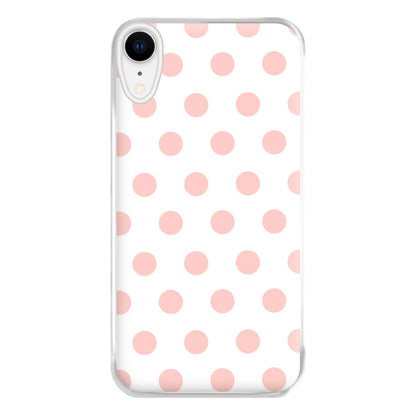 Pink Polka Dot Personalised Phone Case for iPhone XR