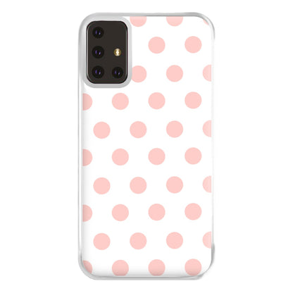 Pink Polka Dot Personalised Phone Case for Galaxy A71