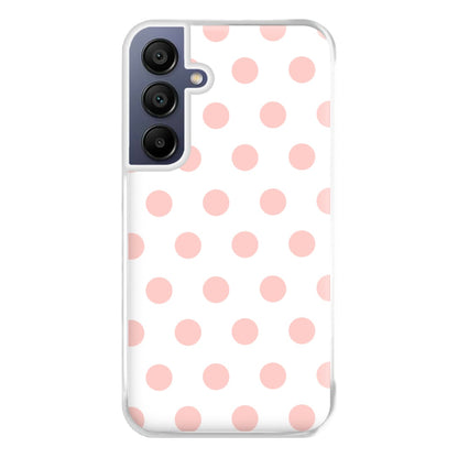 Pink Polka Dot Personalised Phone Case for Galaxy A16