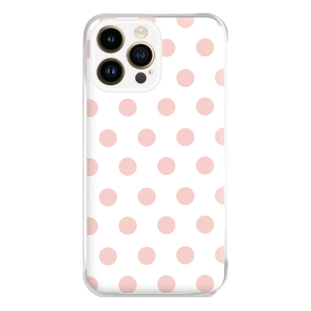 Pink Polka Dot Personalised Phone Case for iPhone 14 Pro Max