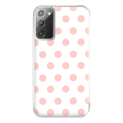 Pink Polka Dot Personalised Phone Case for Galaxy Note 20 Ultra