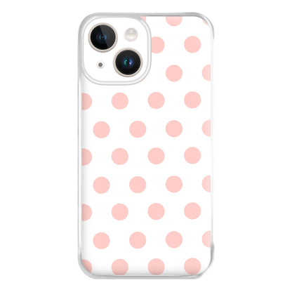 Pink Polka Dot Personalised Phone Case for iPhone 14