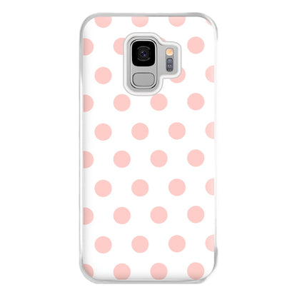 Pink Polka Dot Personalised Phone Case for Galaxy S9 Plus