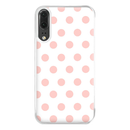 Pink Polka Dot Personalised Phone Case for Huawei P20