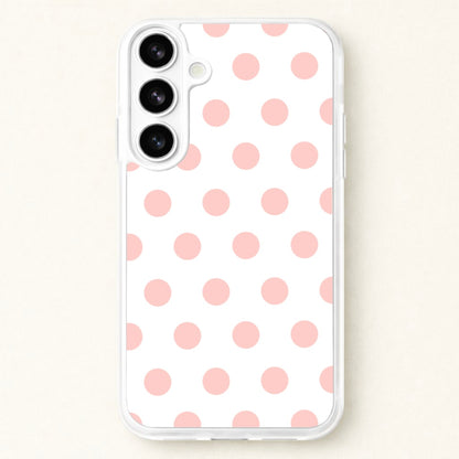 Pink Polka Dot Personalised Phone Case for Galaxy S26