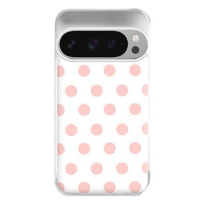 Pink Polka Dot Personalised Phone Case for Google Pixel 9 Pro XL