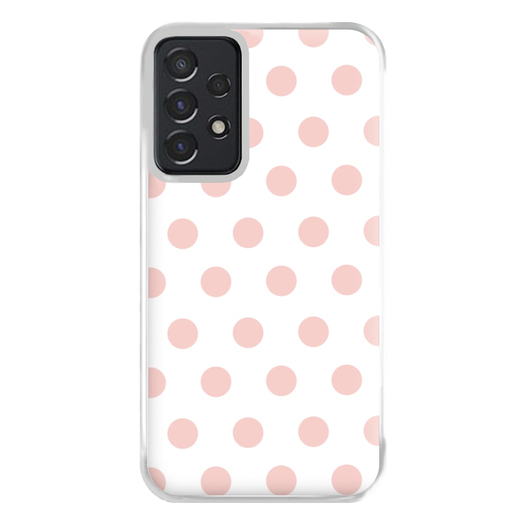 Pink Polka Dot Personalised Phone Case for Galaxy A52 / A52s