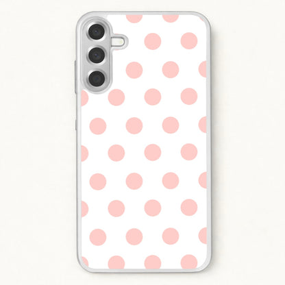 Pink Polka Dot Personalised Phone Case for Galaxy A57