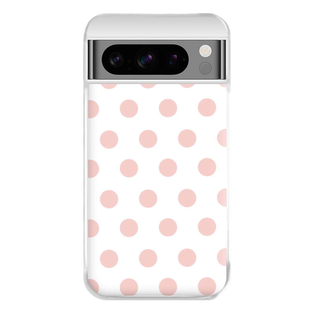 Pink Polka Dot Personalised Phone Case for Google Pixel 8 Pro