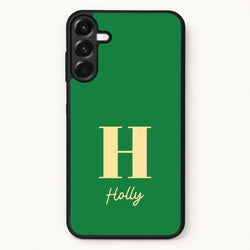 Dark Green Personalised Name Phone Case for Galaxy A37