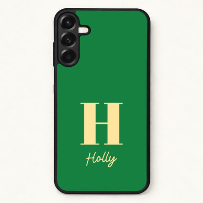 Dark Green Personalised Name Phone Case for Galaxy A17