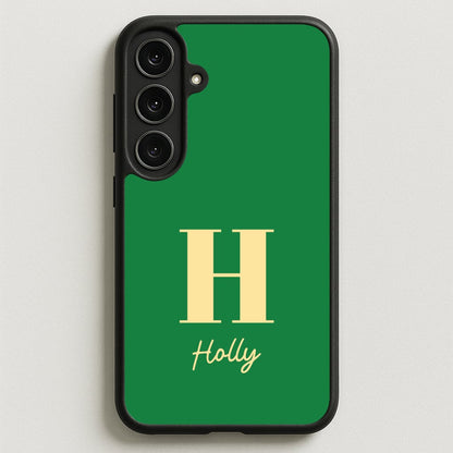 Dark Green Personalised Name Phone Case for Galaxy S25FE