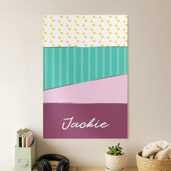 Geometric Patterns Personalised Name Poster