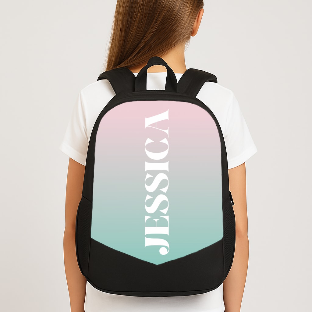 Gradient Personalised Name Backpack
