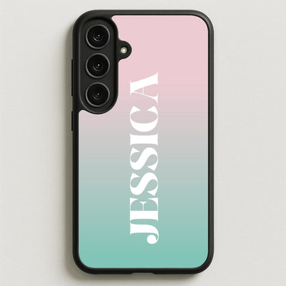 Gradient Personalised Name Phone Case for Galaxy S25FE