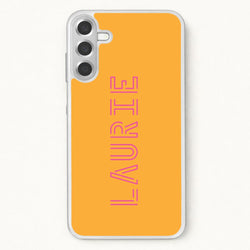 Neon Sign Personalised Name Phone Case for Galaxy A17