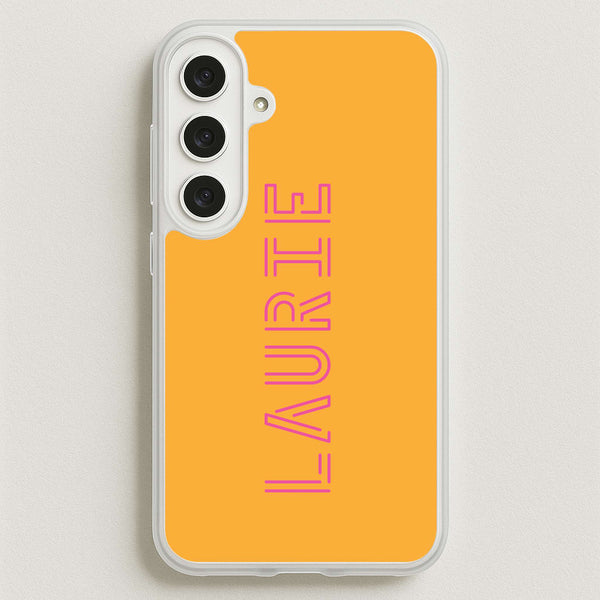 Neon Sign Personalised Name Phone Case for Galaxy S25FE