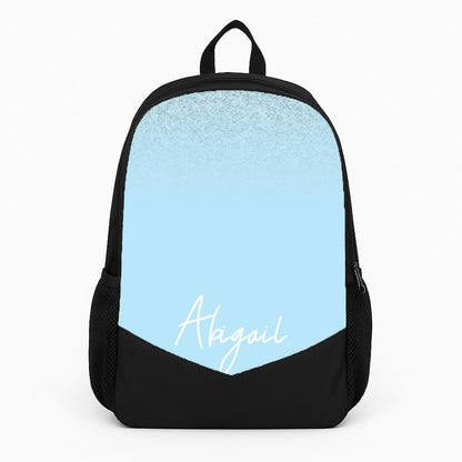 Blue Glitter Personalised Name Backpack