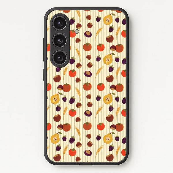 Persimmon Harvest Pattern Phone Case - Galaxy S25 Plus / Standard