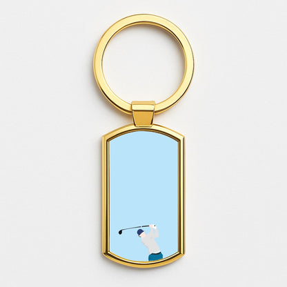Ryder - Golf Gold Keyring