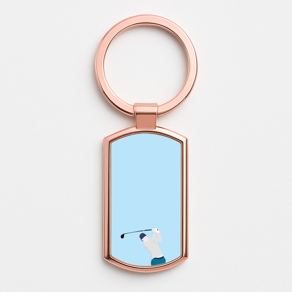 Ryder - Golf Rose Gold Keyring