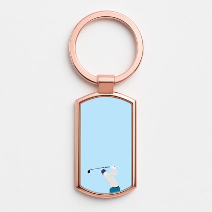 Ryder - Golf Rose Gold Keyring
