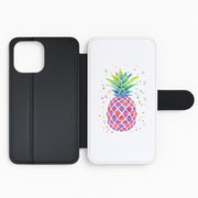 Watercolour Pineapple Flip / Wallet Phone Case 2