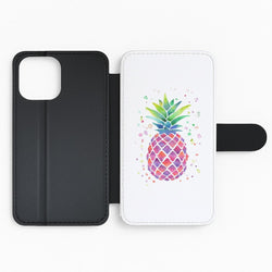 Watercolour Pineapple Flip Phone Case