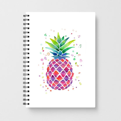 Watercolour Pineapple Notebook - Fun Cases