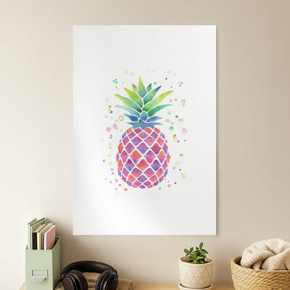 Watercolour Pineapple Poster