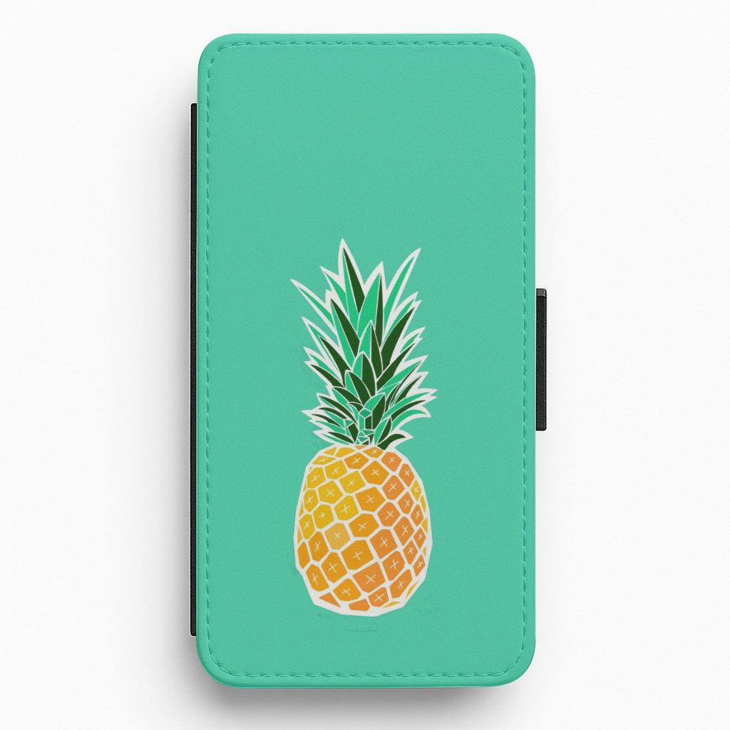 Cartoon Pineapple Flip / Wallet Phone Case