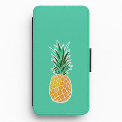 Cartoon Pineapple Flip / Wallet Phone Case