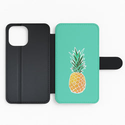 Cartoon Pineapple Flip Phone Case
