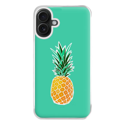 Cartoon Pineapple Phone Case for iPhone 16 Plus