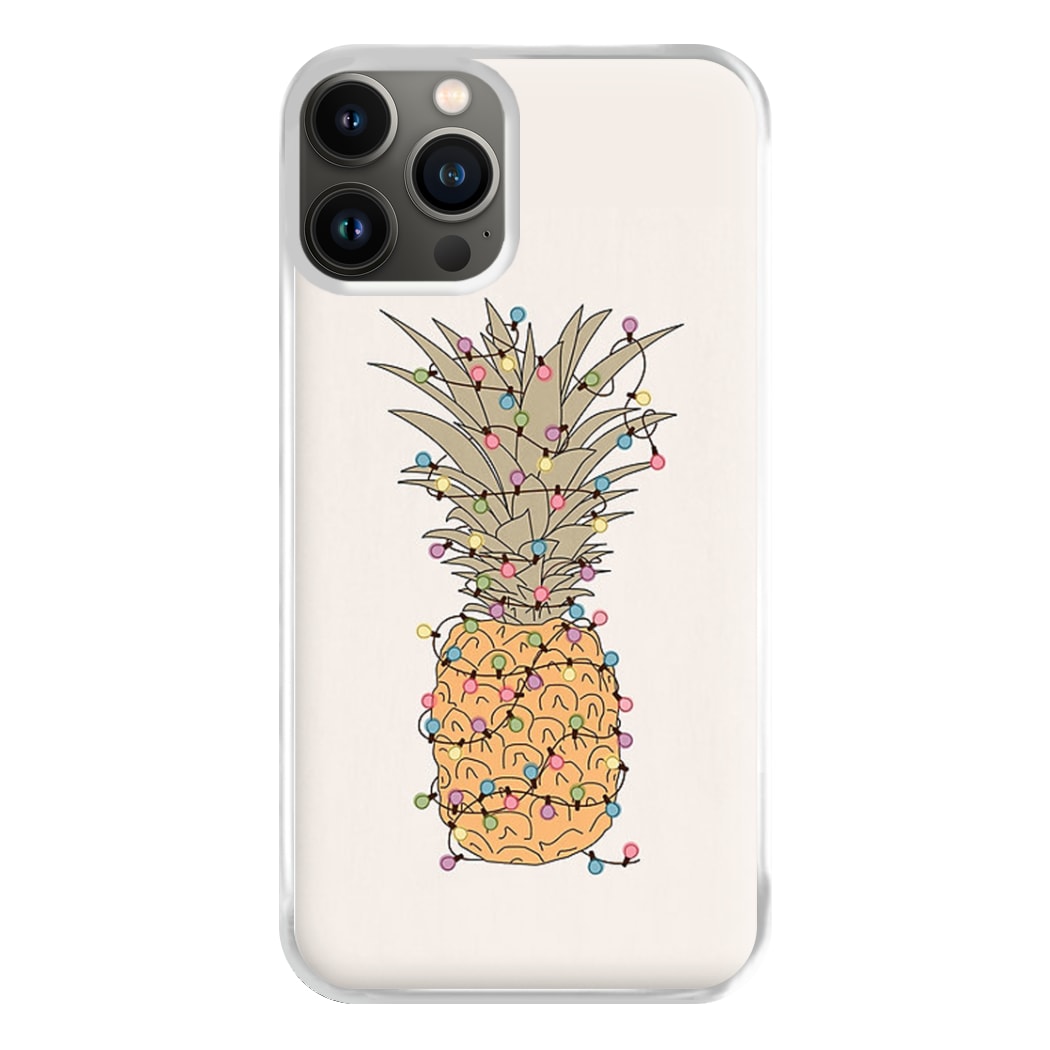 Pinapple Christmas Lights Phone Case for iPhone 13 Pro Max