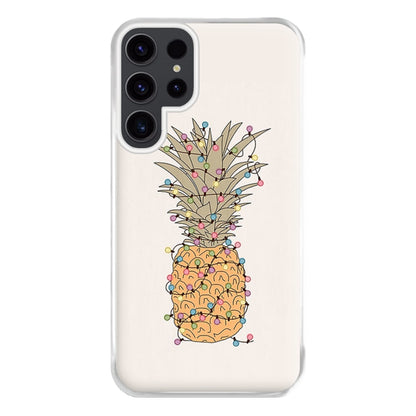 Pinapple Christmas Lights Phone Case for Galaxy S23 Ultra