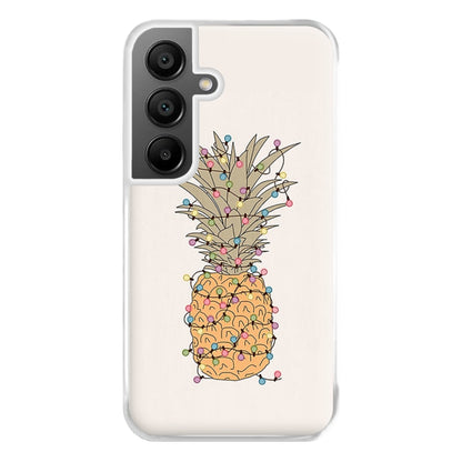 Pinapple Christmas Lights Phone Case for Galaxy A55