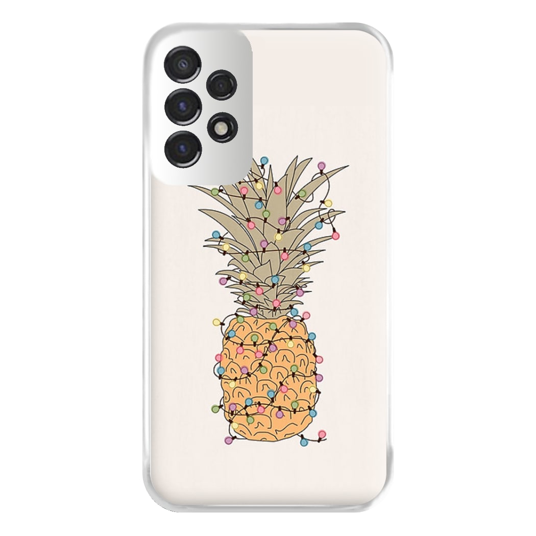 Pinapple Christmas Lights Phone Case for Galaxy A53